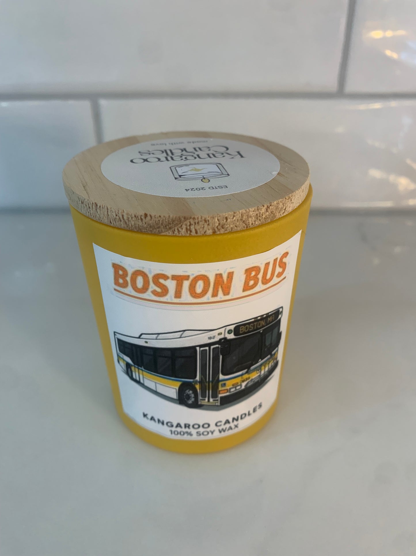 Boston Bus Candle