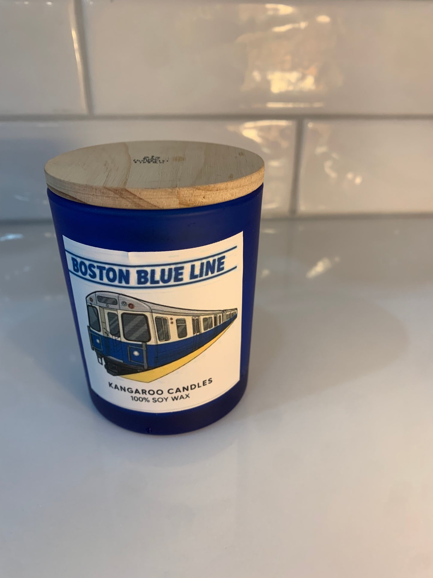 Blue Line Candle