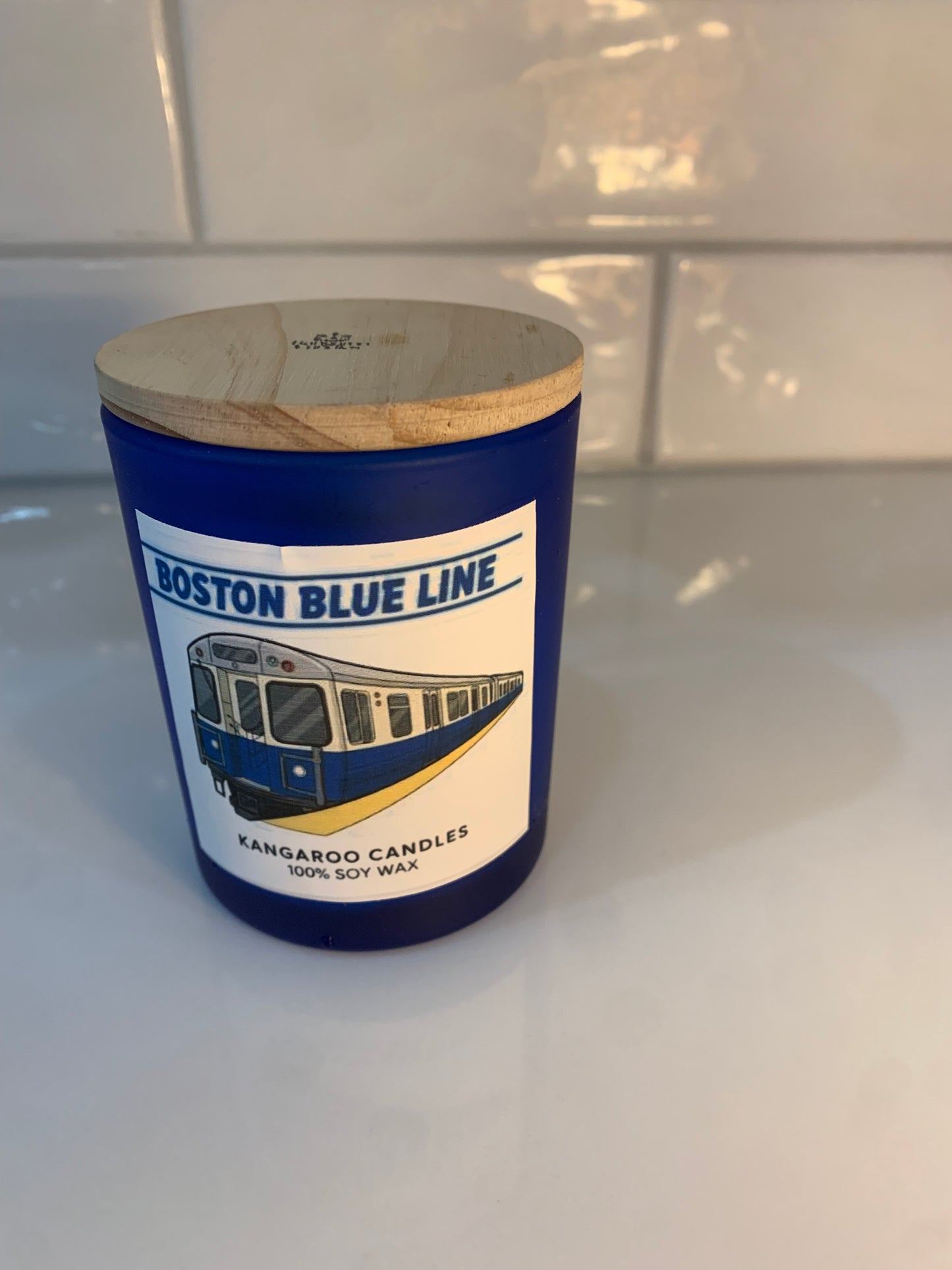 Blue Line Candle